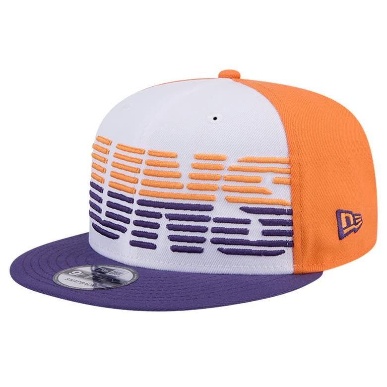 Shop New Era White/purple Phoenix Suns Throwback Gradient Tech Font 9fifty Snapback Hat