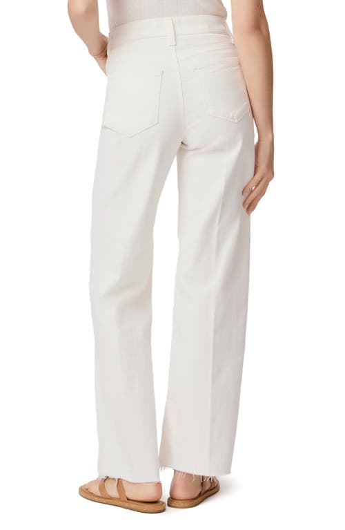 PAIGE PAIGE ANESSA RAW HEM HIGH WAIST WIDE LEG JEANS