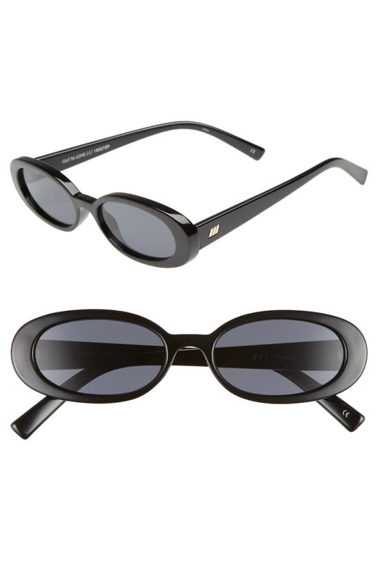 Shop Le Specs Outta Love 49mm Cat Eye Sunglasses In Black / Smoke Mono