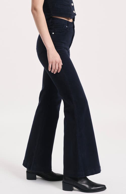 Rolla's East Coast Corduroy Flare Leg Pants In Navy