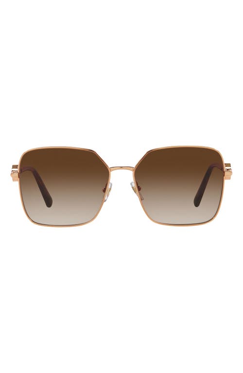 Versace 59mm Gradient Square Sunglasses in Rose Gold
