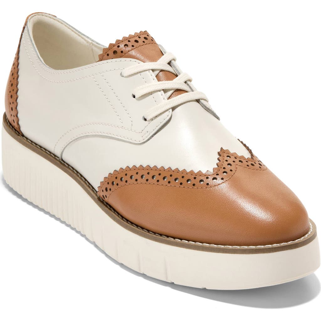 Cole Haan Grand City Platform Oxford In Dark Caramel