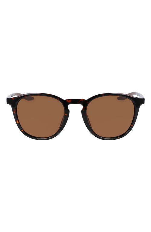 Shop Nike Neo Rd 50mm Round Sunglasses In Tortoise/brown