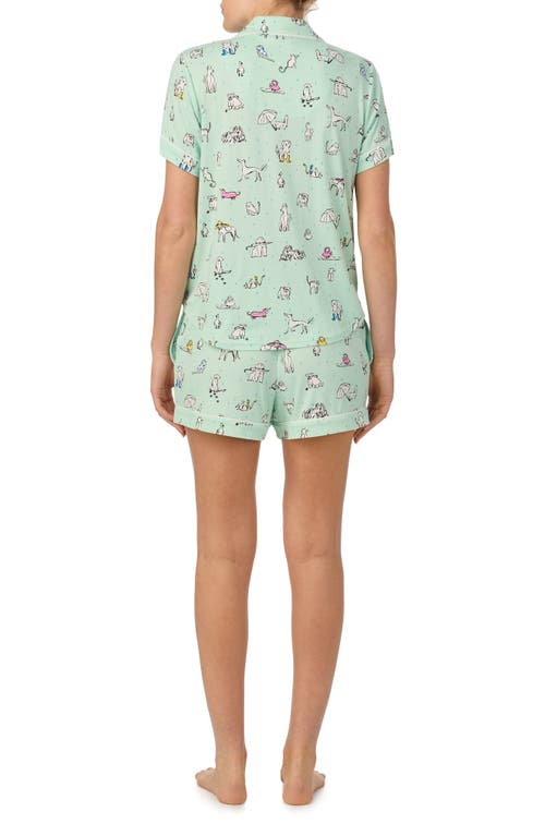 Shop Kate Spade New York Print Short Pajamas In Green/novel