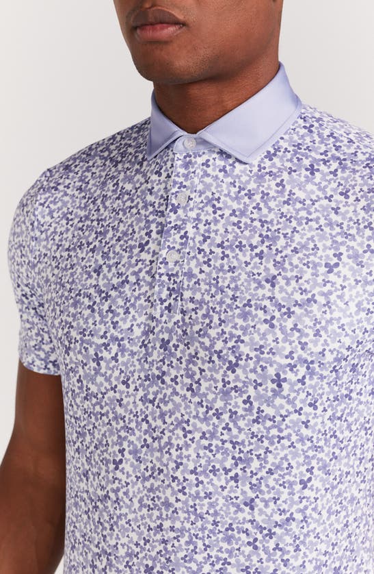Shop Redvanly Brewer Floral Polo In Baby Lavender