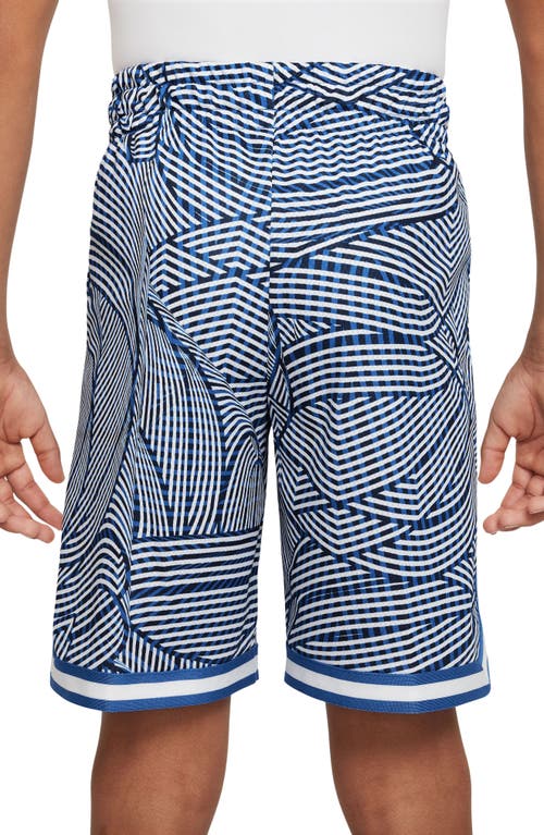 Shop Nike Kids' Dri-fit Dna Athletic Shorts In Game Royal/white