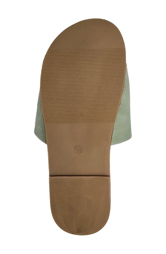 Shop Gaahuu Slide Sandal In Sage Green