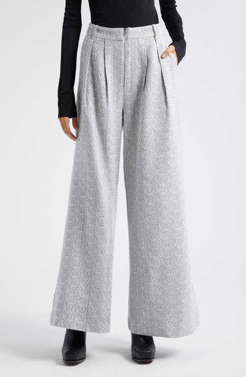 GESTUZ Coelle High Waist Wide Leg Pants Organic Blacknwhite Structure at Nordstrom, Us