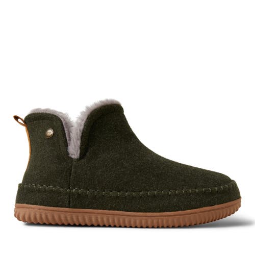 Shop Dearfoams Brixen Bootie Slipper In Loden