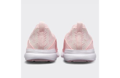 Shop Apl Athletic Propulsion Labs Apl Youth's Techloom Bliss Slip-ons In Bleached Pink/ivory/white