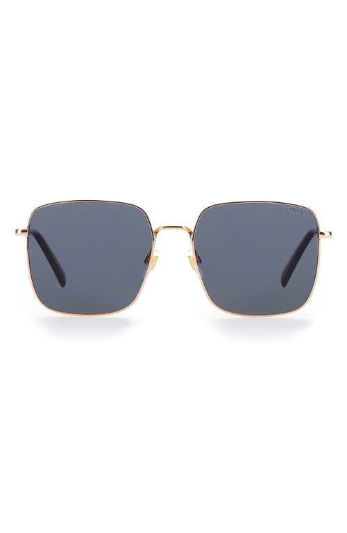 levi's 56mm Square Sunglasses in Gold Copper/Grey