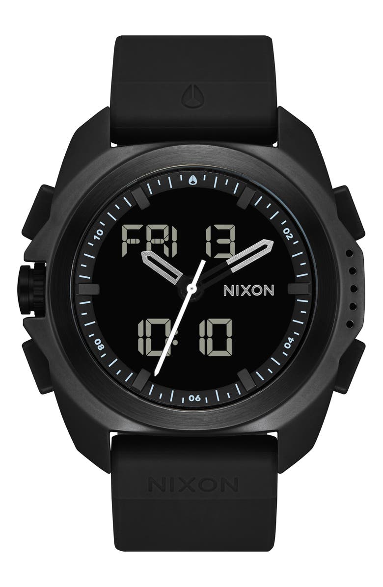 Nixon Ripley Ana-Digi Silicone Strap Watch, 47mm | Nordstrom