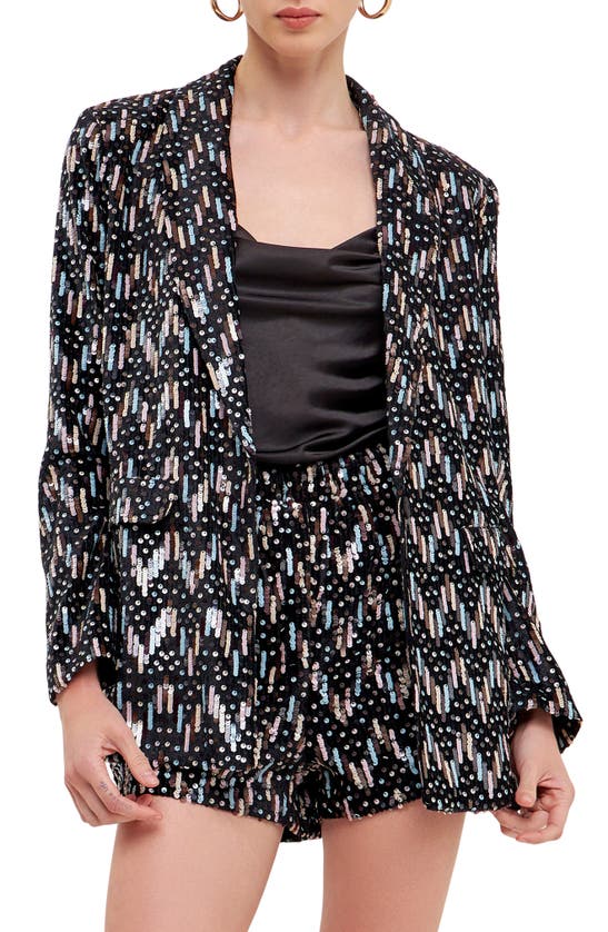 ENDLESS ROSE ENDLESS ROSE SEQUIN SINGLE BREASTED BLAZER