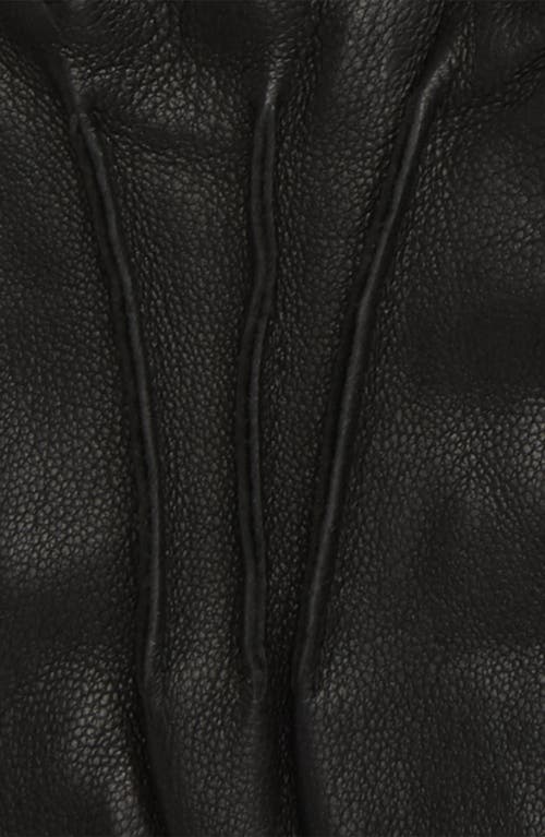 Ugg Men's 3 Point Leather Suede Gloves In Black
