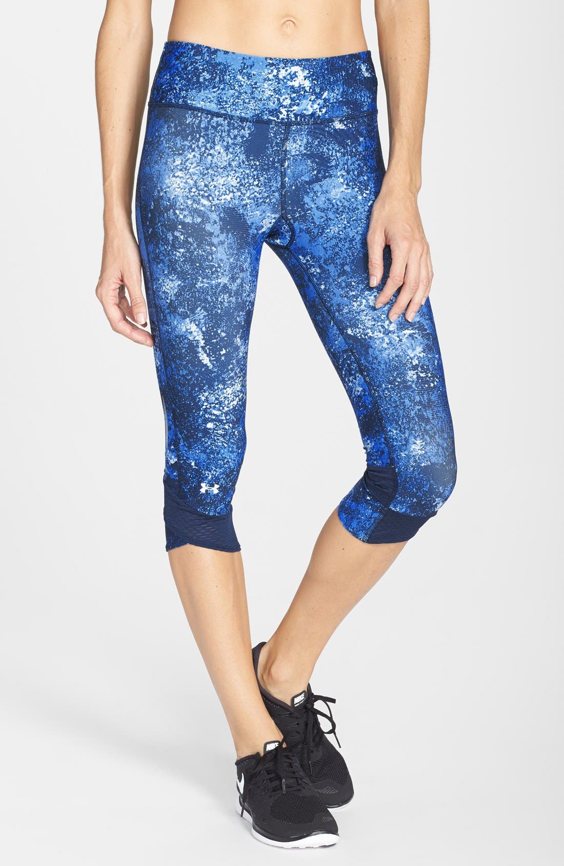 Under Armour 'Fly By' Print Compression Capris Nordstrom
