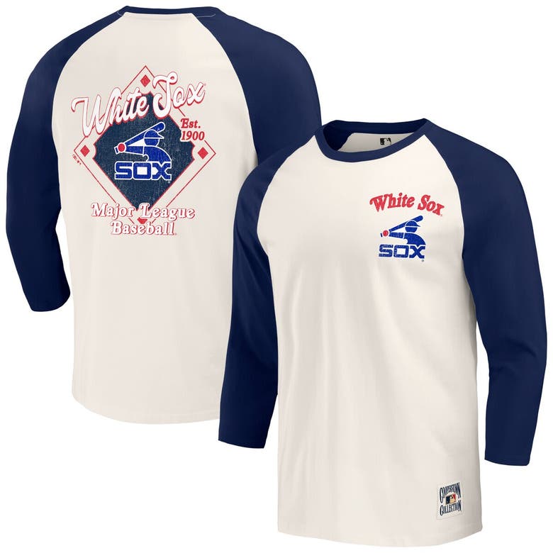 Shop Darius Rucker Collection By Fanatics Navy/white Chicago White Sox Cooperstown Collection Raglan 3/4-