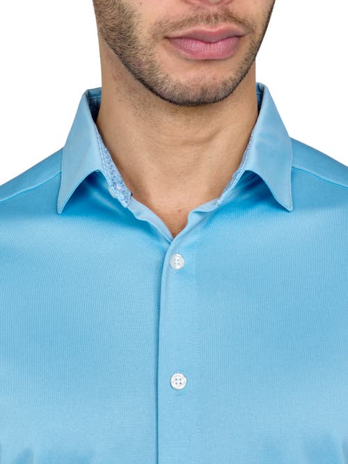 Shop Construct Con.struct Solid Performance Button-down Shirt In Lt Blue