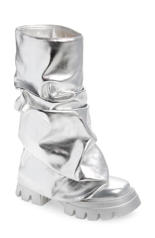 Mate Lug Sole Boot in Silver