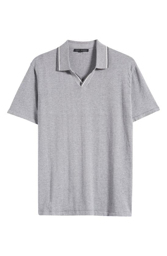 Shop Robert Barakett Fermi Short Sleeve Polo In Grey