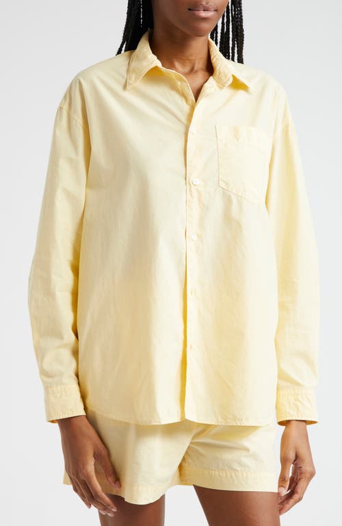 Shop Sporty And Rich Sporty & Rich Cotton Button-up Shirt In Almond