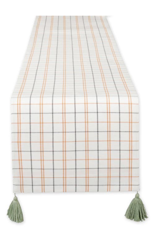 Design Imports Gather Fall Embellished Table Runner In White/orange