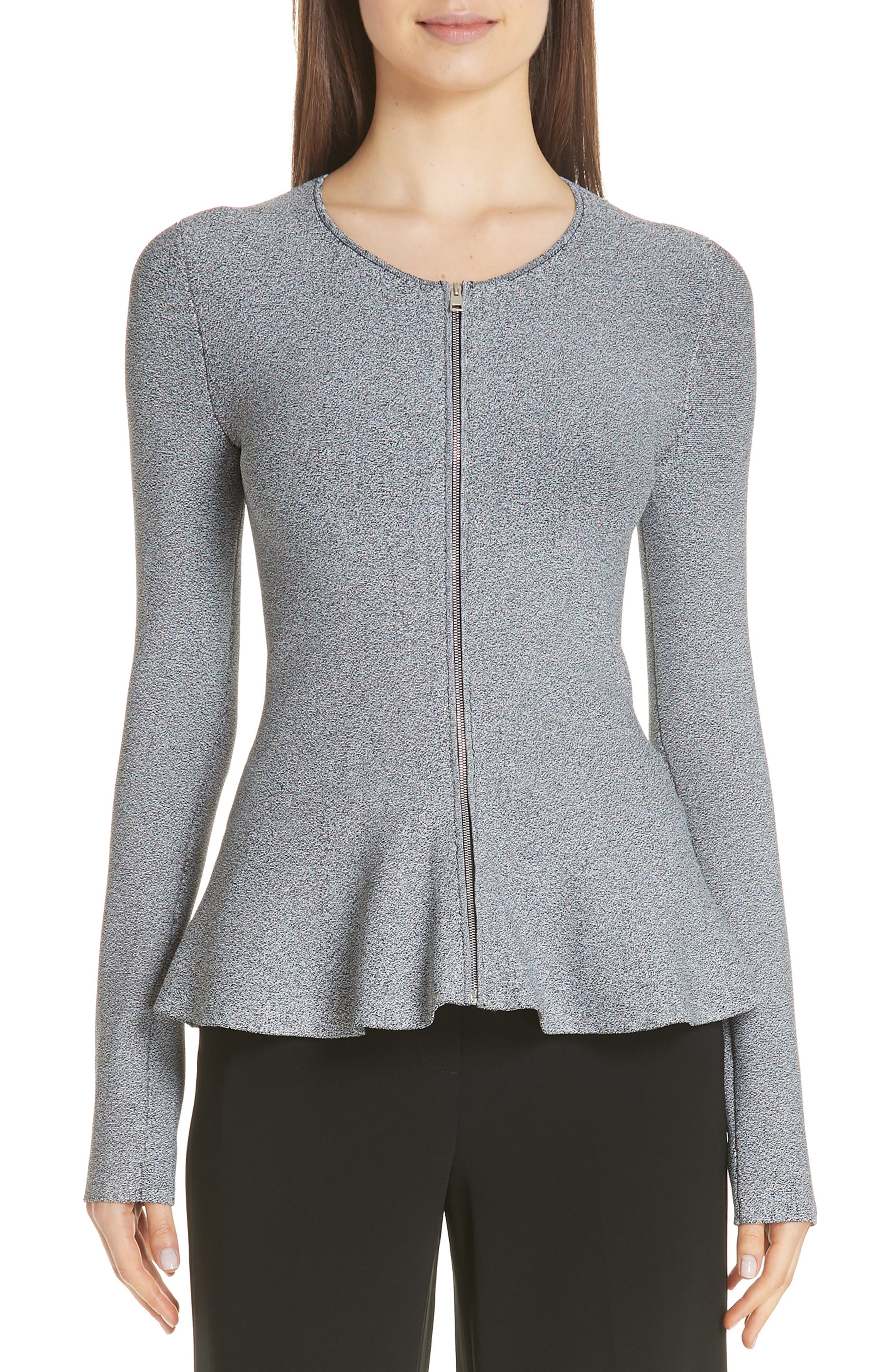Theory Marl Peplum Jacket Nordstrom