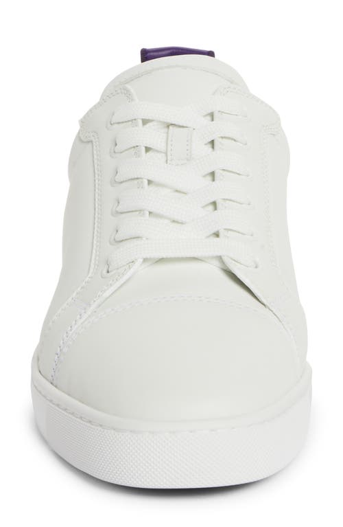 Shop Christian Louboutin Fun Louis Sneaker In White/jacaranda