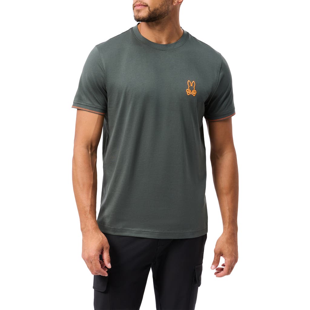 Psycho Bunny Stanwood Tipped Pima Cotton T-Shirt in Urban Chic