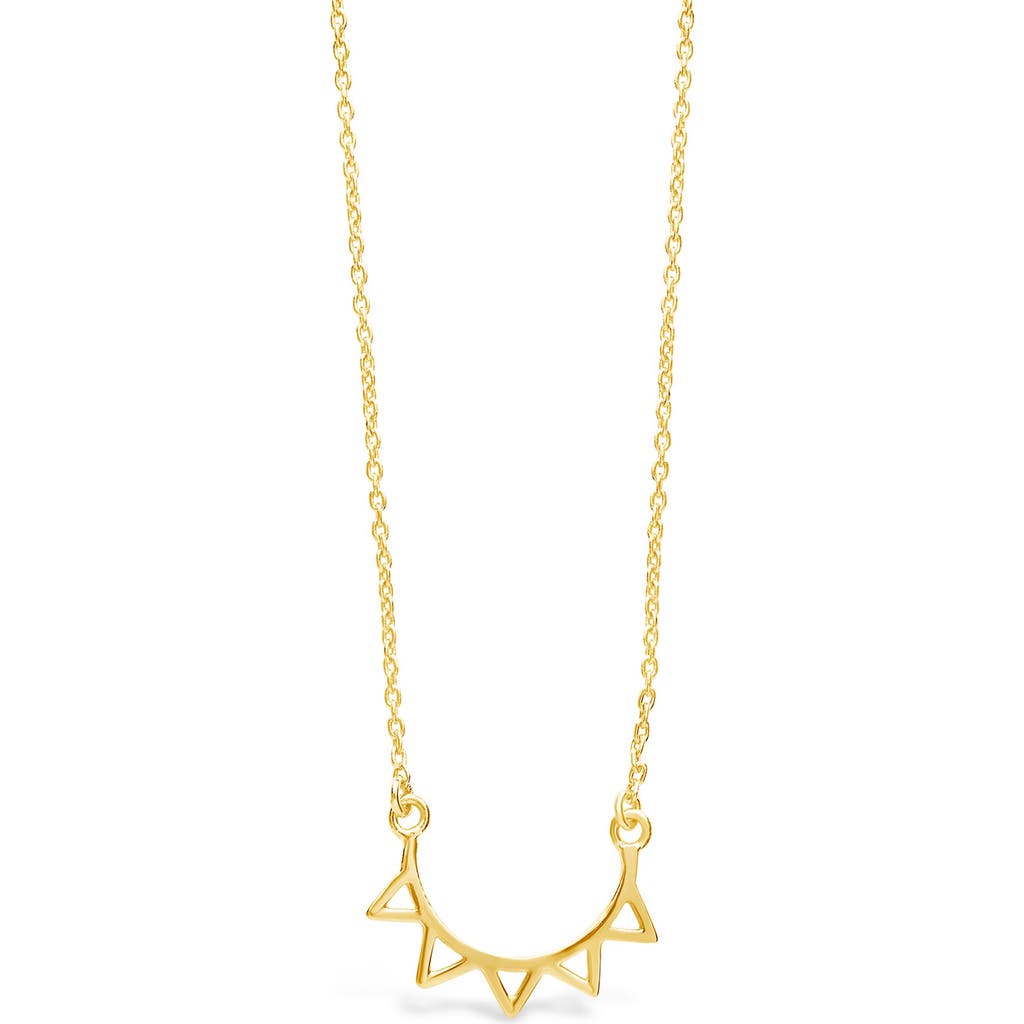 Sterling Forever Sterling Silver Open Spike Pendant In Gold