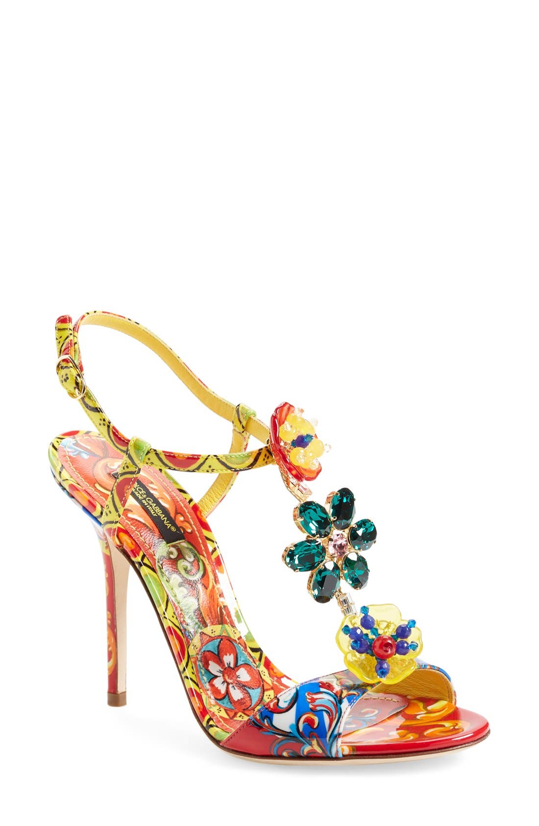 Dolce&Gabbana Jeweled TStrap Sandal (Women) Nordstrom