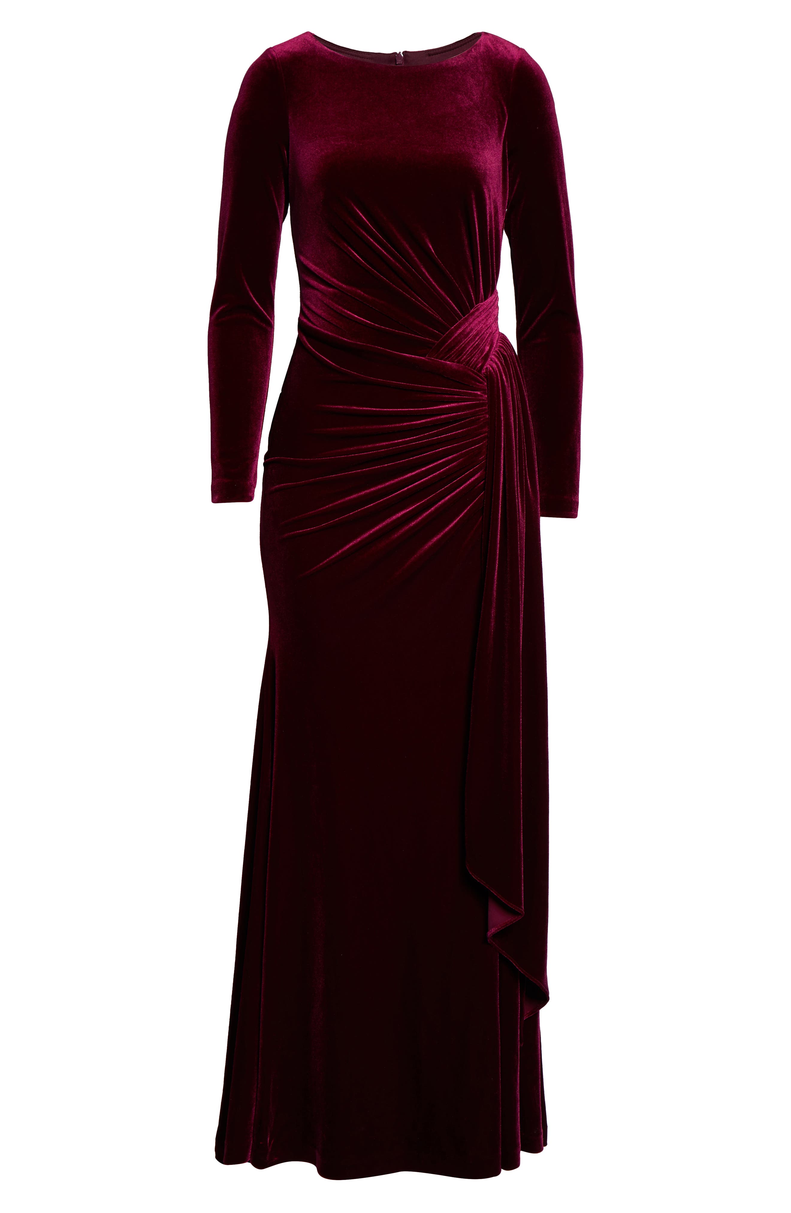 vince camuto burgundy velvet dress