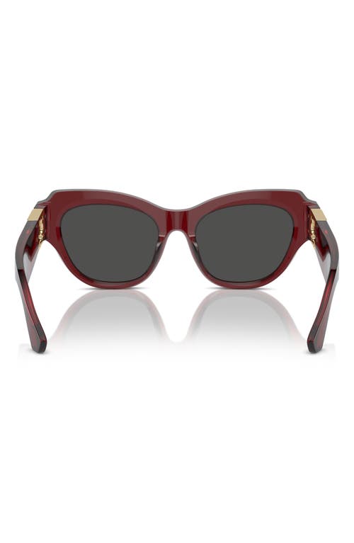 Shop Burberry 52mm Irregular Sunglasses In Bordeaux