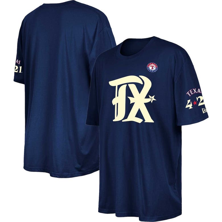 Women's Texas Rangers New Era Navy 2023 City Connect Plus Size T-Shirt