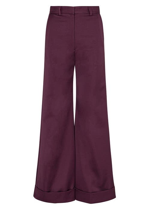 REBECCA TAYLOR REBECCA TAYLOR TECHY SATEEN WIDE LEG PANT