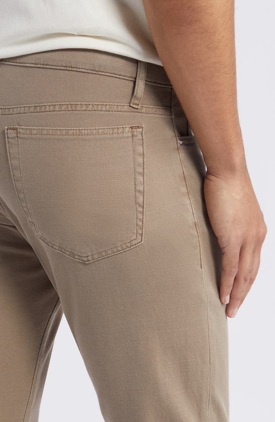 Shop Frame L'homme Slim Fit Twill Five-pocket Pants In Garage Beige