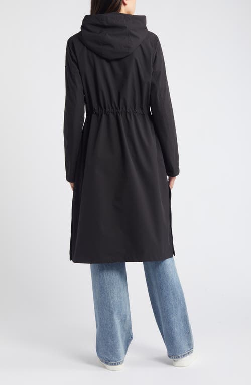 Sam Edelman Longline Hooded Jacket In Black