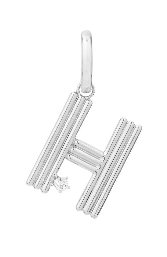 Adina Reyter Groovy Letter Charm Pendant In Silver - H