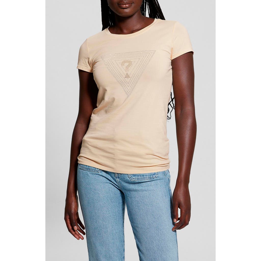GUESS GUESS TRIANGLE MAZE EMBELLISHED GRAPHIC T-SHIRT