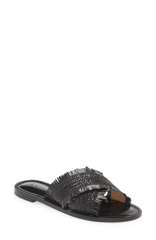 AMANU Style 3 Okavango Woven Slide Sandal in Black