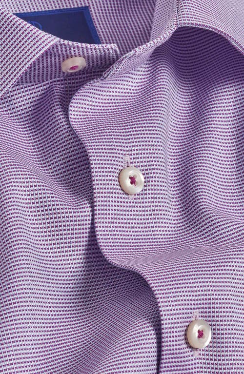 DAVID DONAHUE DAVID DONAHUE REGULAR FIT MICRO DOBBY DRESS SHIRT 