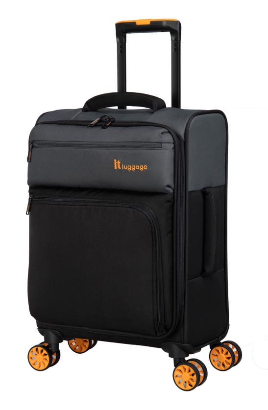 Shop It Luggage Duo-tone 2-piece Luggage Set In Pewter/ Black