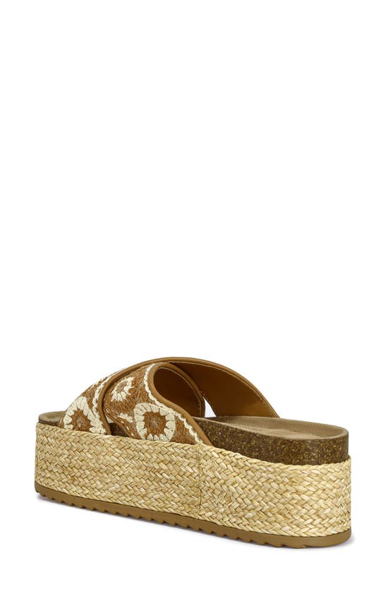 Shop Azalea Wang Saco Platform Slide Sandal In Brown