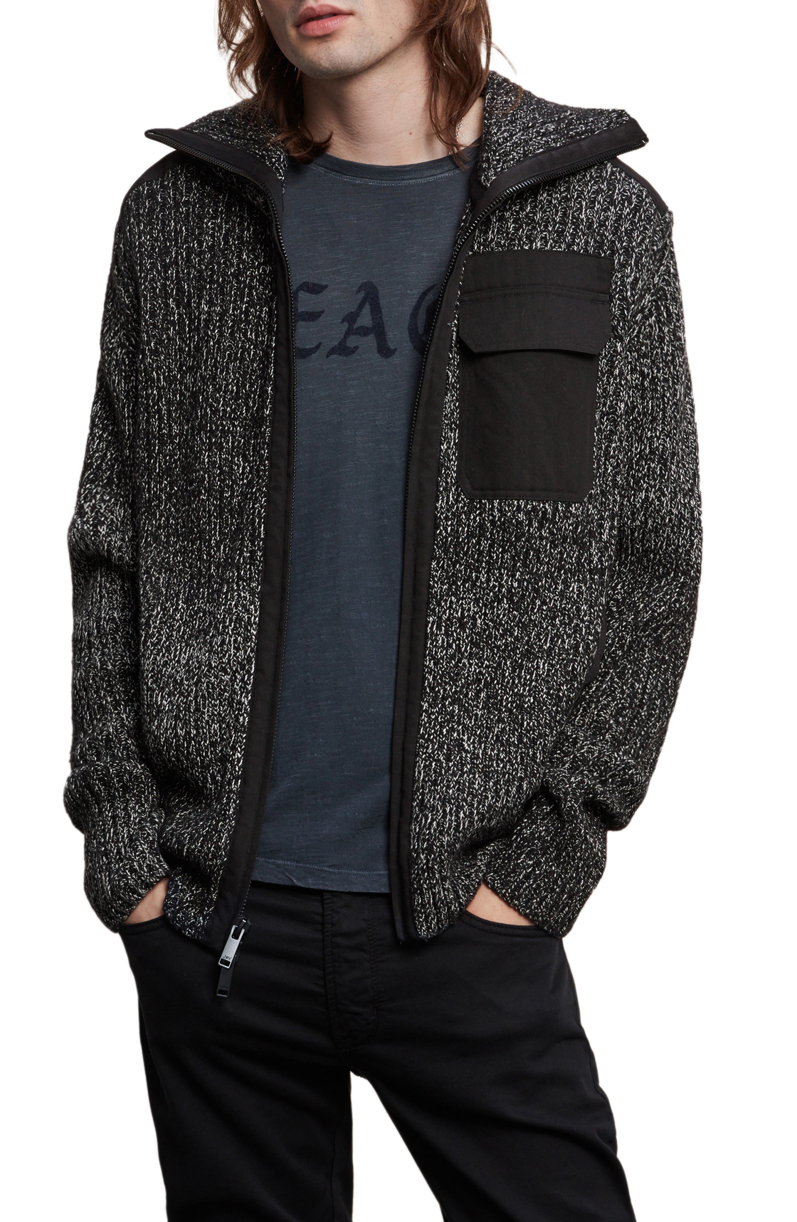 John Varvatos Walker Marled Hooded Zip 