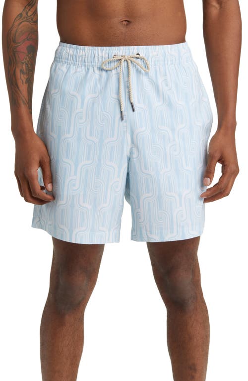 Fair Harbor The Bayberry Swim Trunks in Mist Ocean Current at Nordstrom, Size Xxx-Large