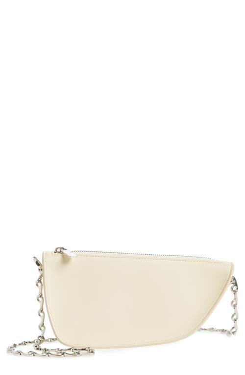 burberry Micro Shield Leather Shoulder Bag in Pearl