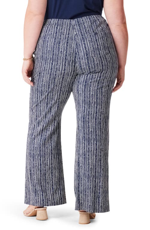 Nic + Zoe Spring Rain Wide Leg Pants In Indigo Multi