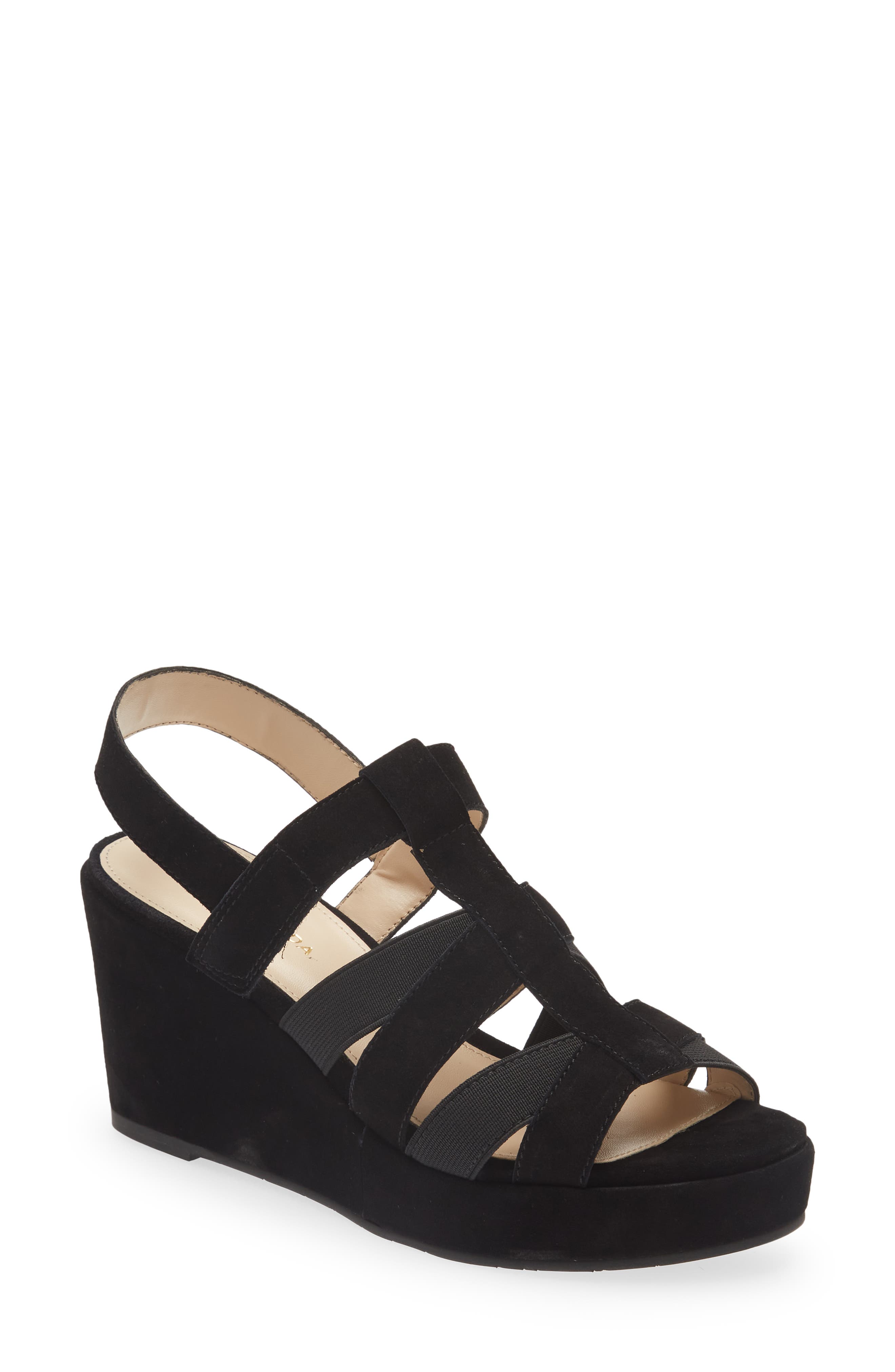 nordstrom black wedge sandals