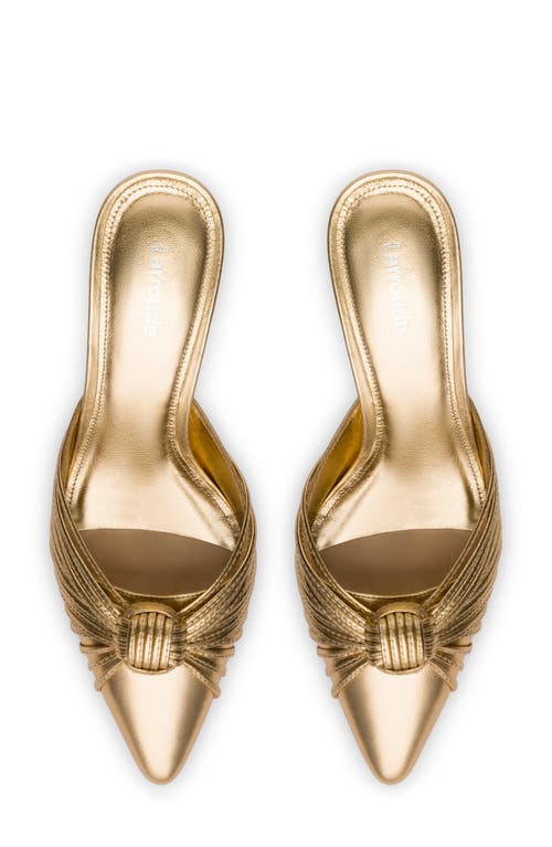 Larroude Larroudé Valerie Pointed Toe Mule In Gold