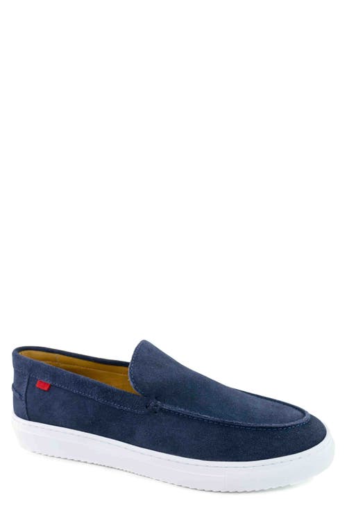 Florence Moc Toe Loafer in Navy Suede