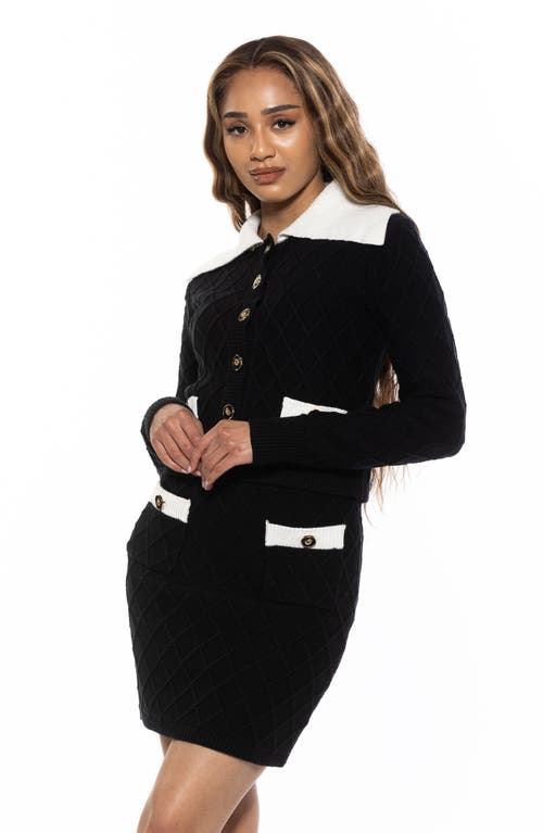 Alexia Admor Pattern Cardigan In Black